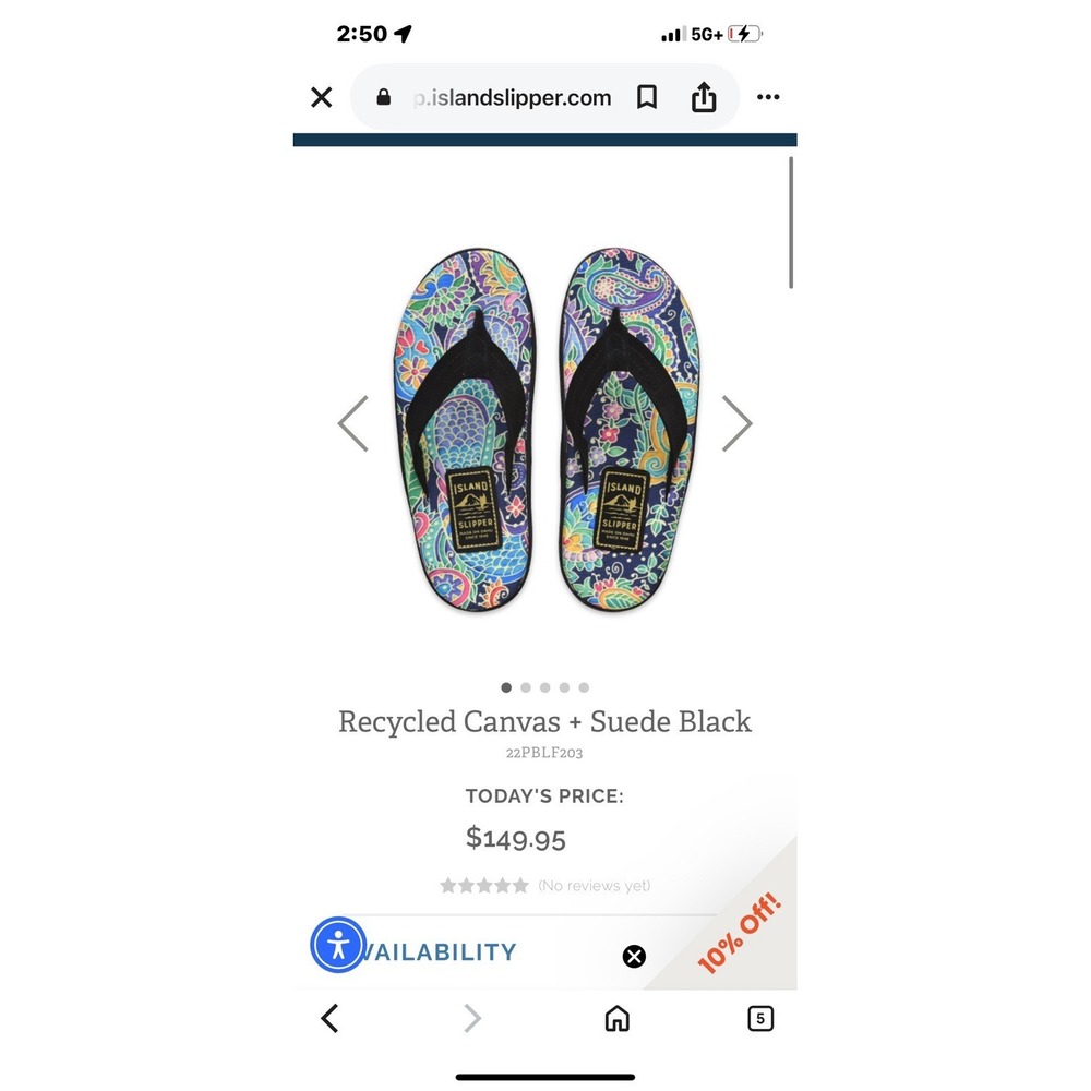 Island Slipper Flip Flops Men Size 10 Made In Oahu Hawaii USA Multicolor - Picture 9 of 9